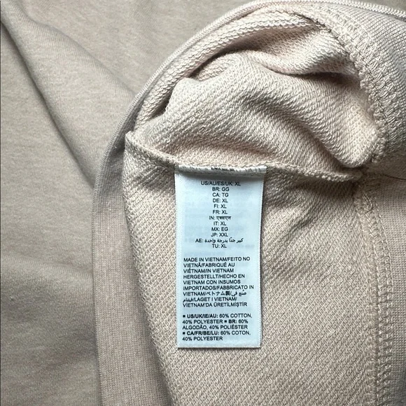 Amazon Essentials Light Beige Quarter Zip Mock Pullover Sweater - XL - Picture 7 of 7